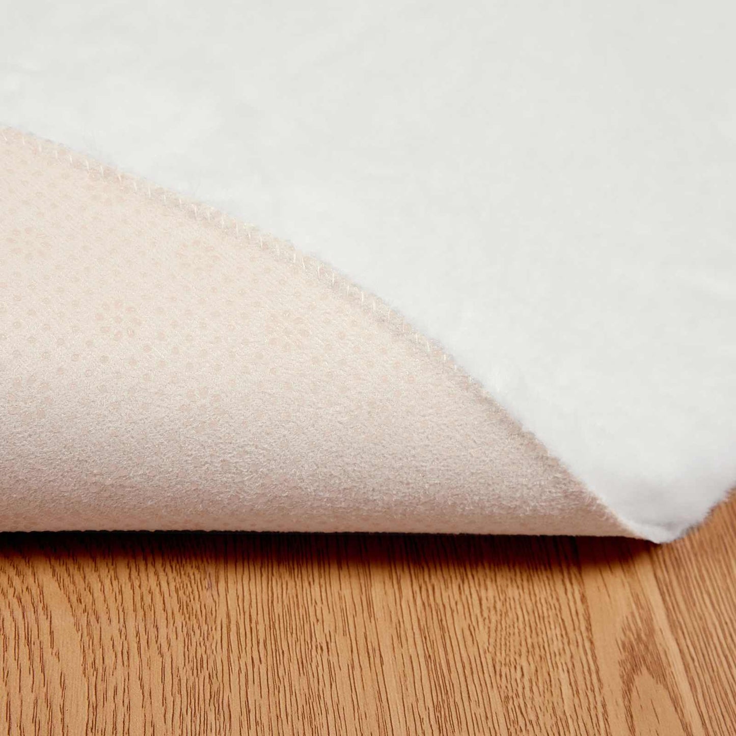 Anti-Sklisikker Fuskepels Teppet Olite Hvit Ø 160 cm Polyester