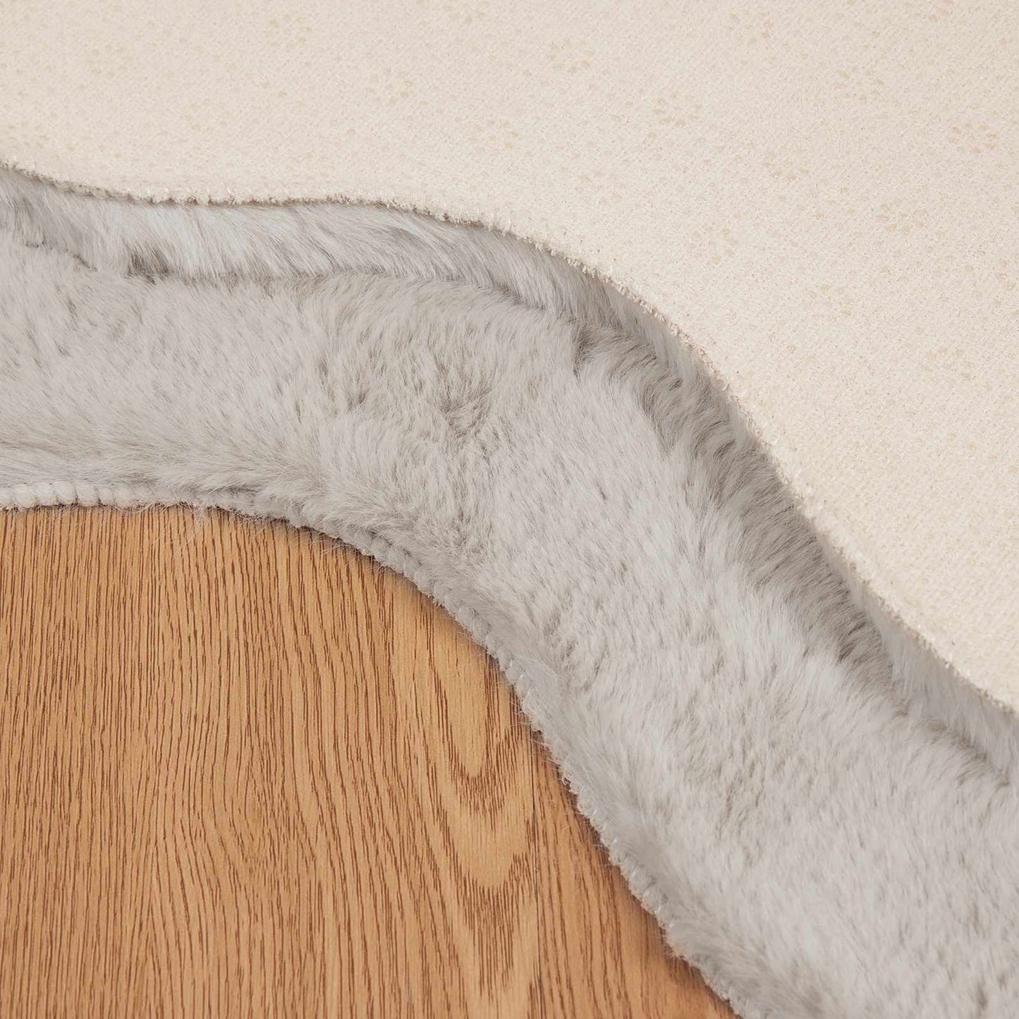 Skliikkerteppe i kunstig kaninpels OLITE Beige 80 x 120 cm