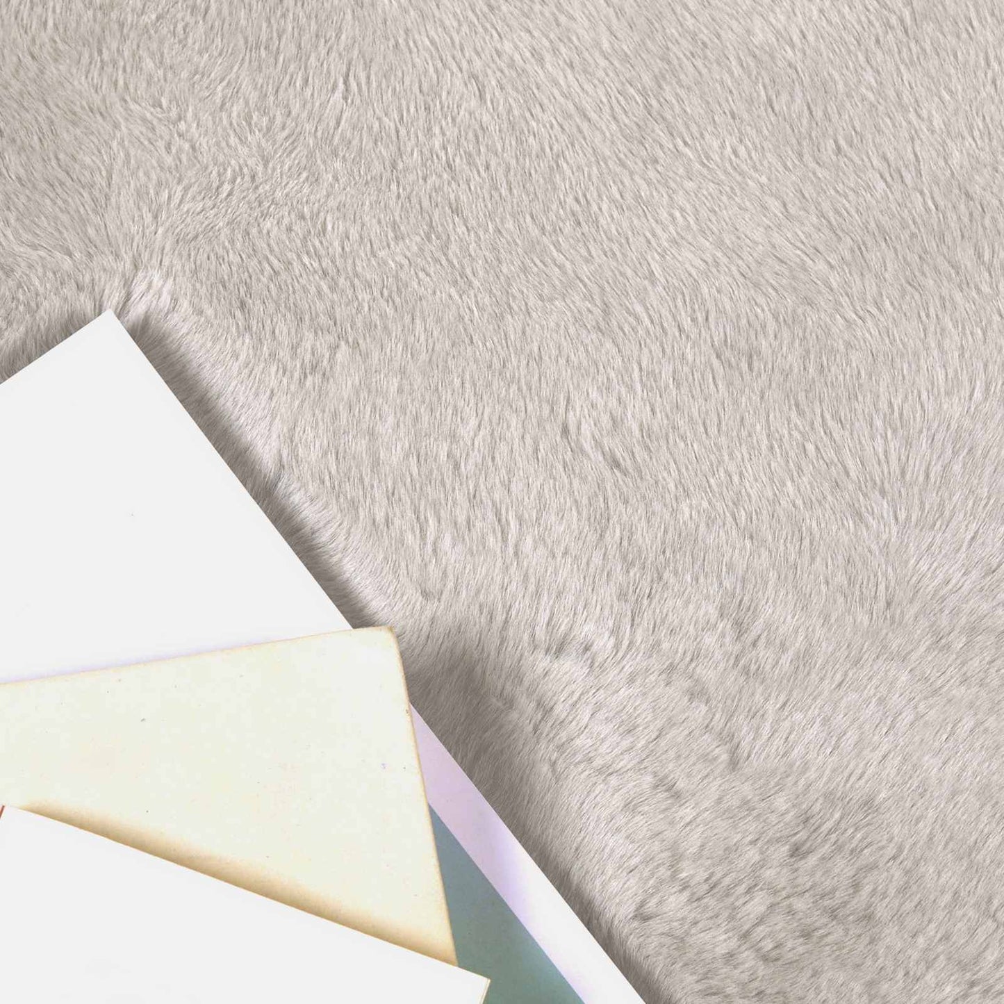Skliikkerteppe i kunstig kaninpels OLITE Beige 80 x 120 cm