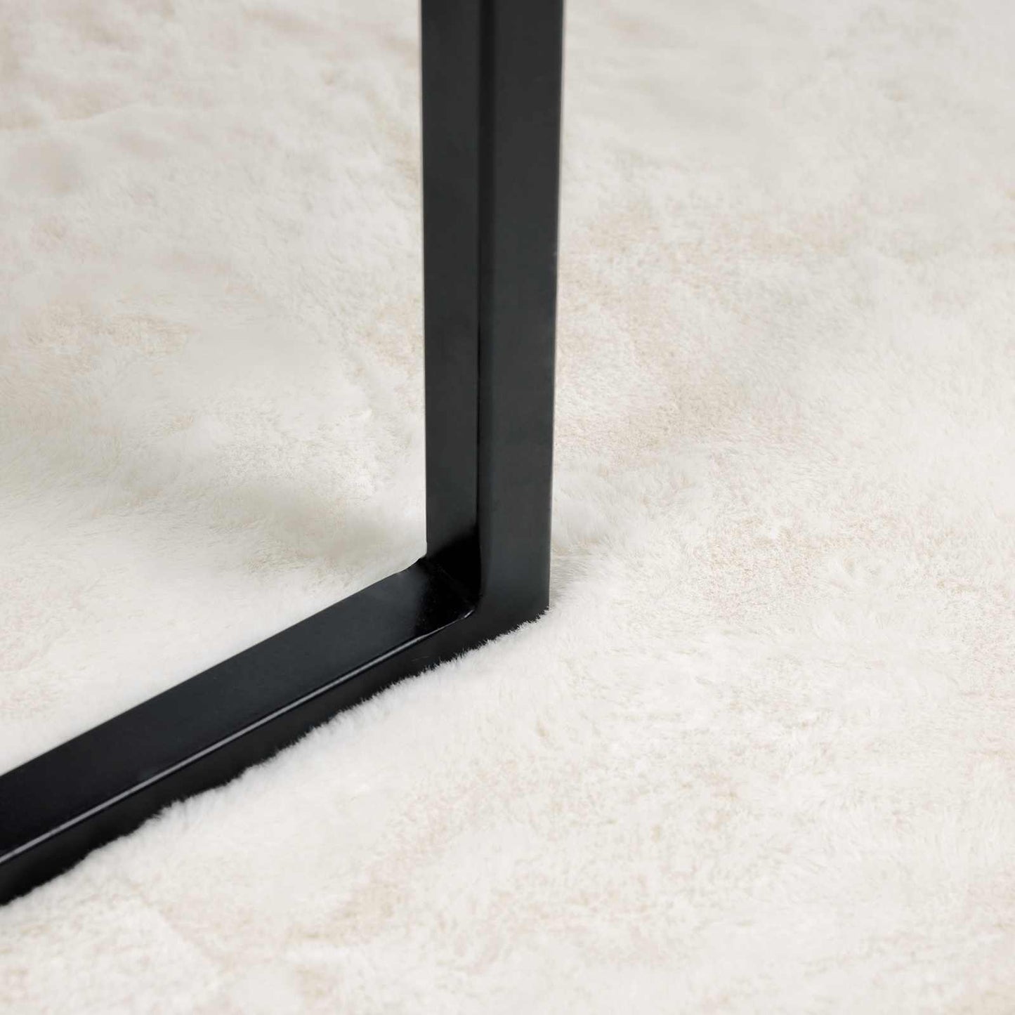 Skliikkerteppe i kunstig kaninpels OLITE Krem 60 x 110 cm