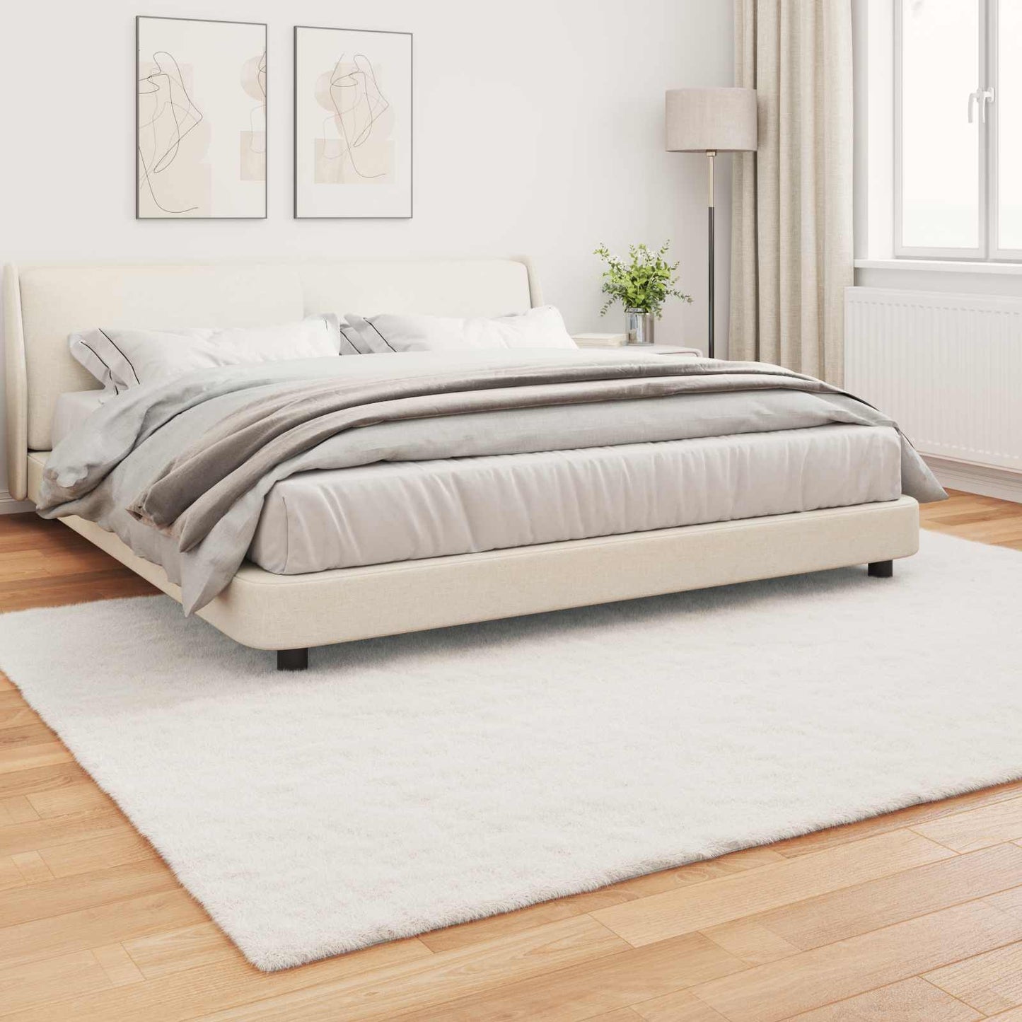 Skliikkerteppe i kunstig kaninpels OLITE Krem 240 x 340 cm