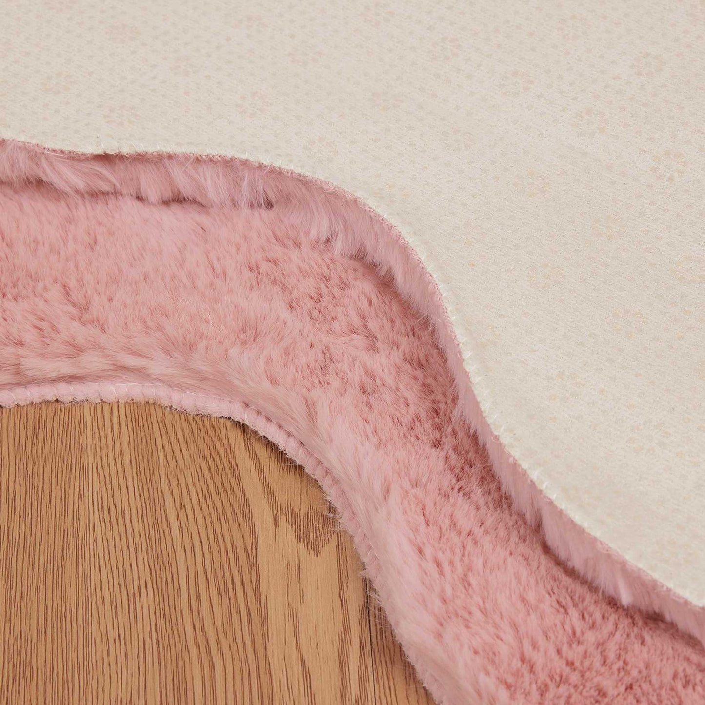Skliikkerteppe i kunstig kaninpels OLITE Rosa 60 x 90 cm