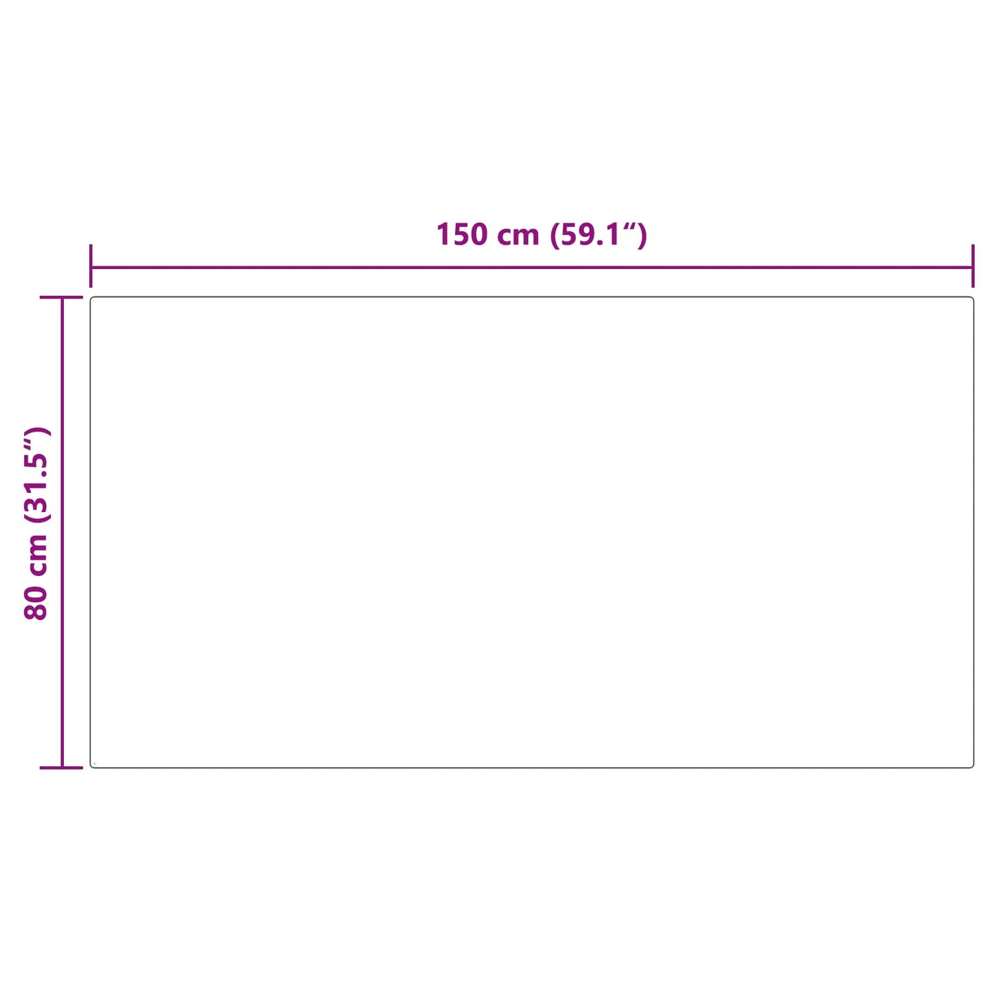 Skliikkerteppe i kunstig kaninpels OLITE Svart 80 x 150 cm