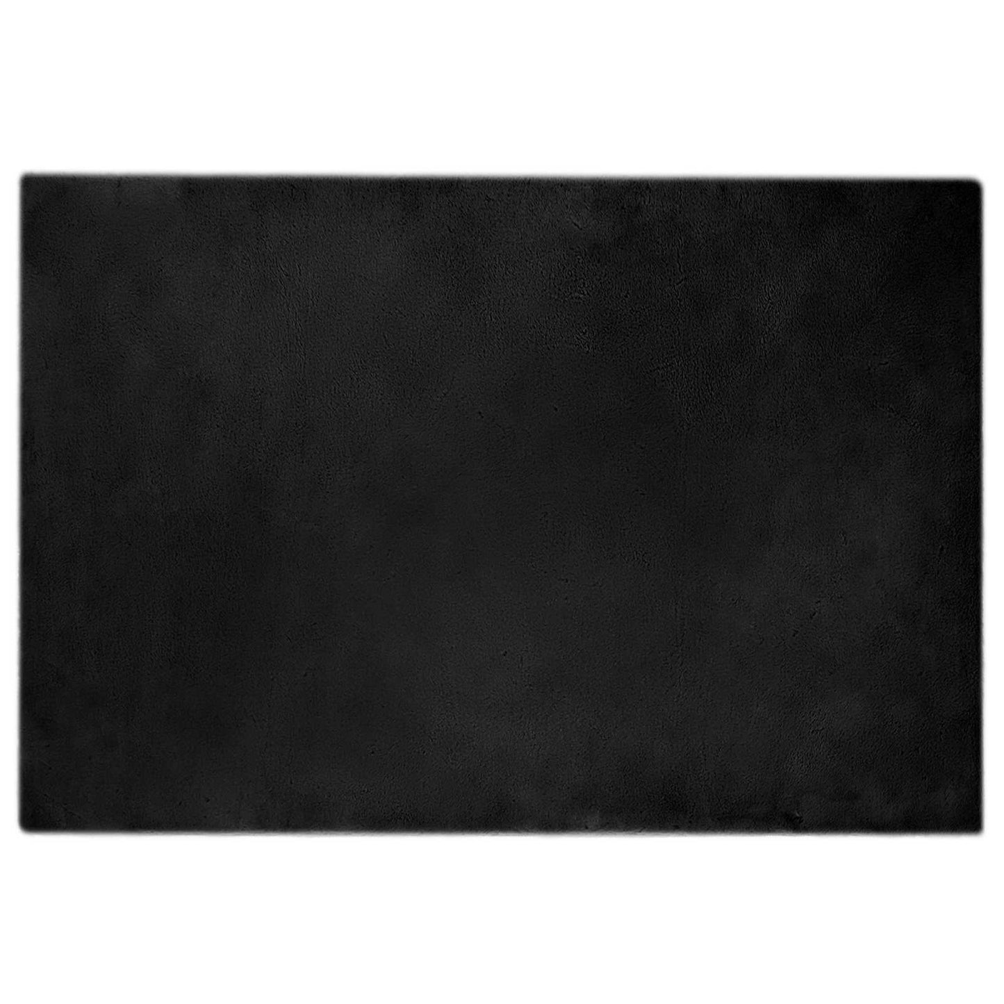 Skliikkerteppe i kunstig kaninpels OLITE Svart 120 x 170 cm