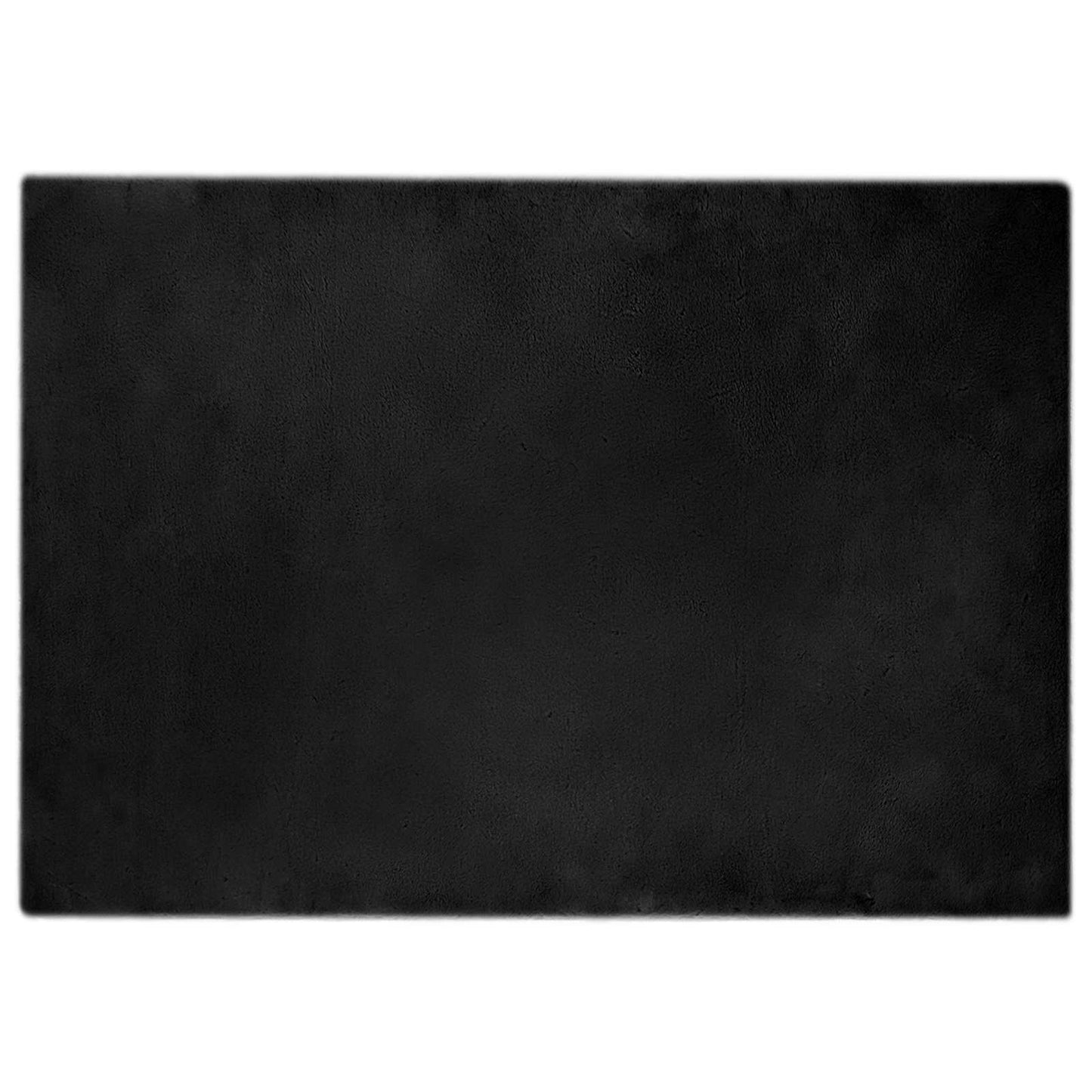 Skliikkerteppe i kunstig kaninpels OLITE Svart 160 x 230 cm