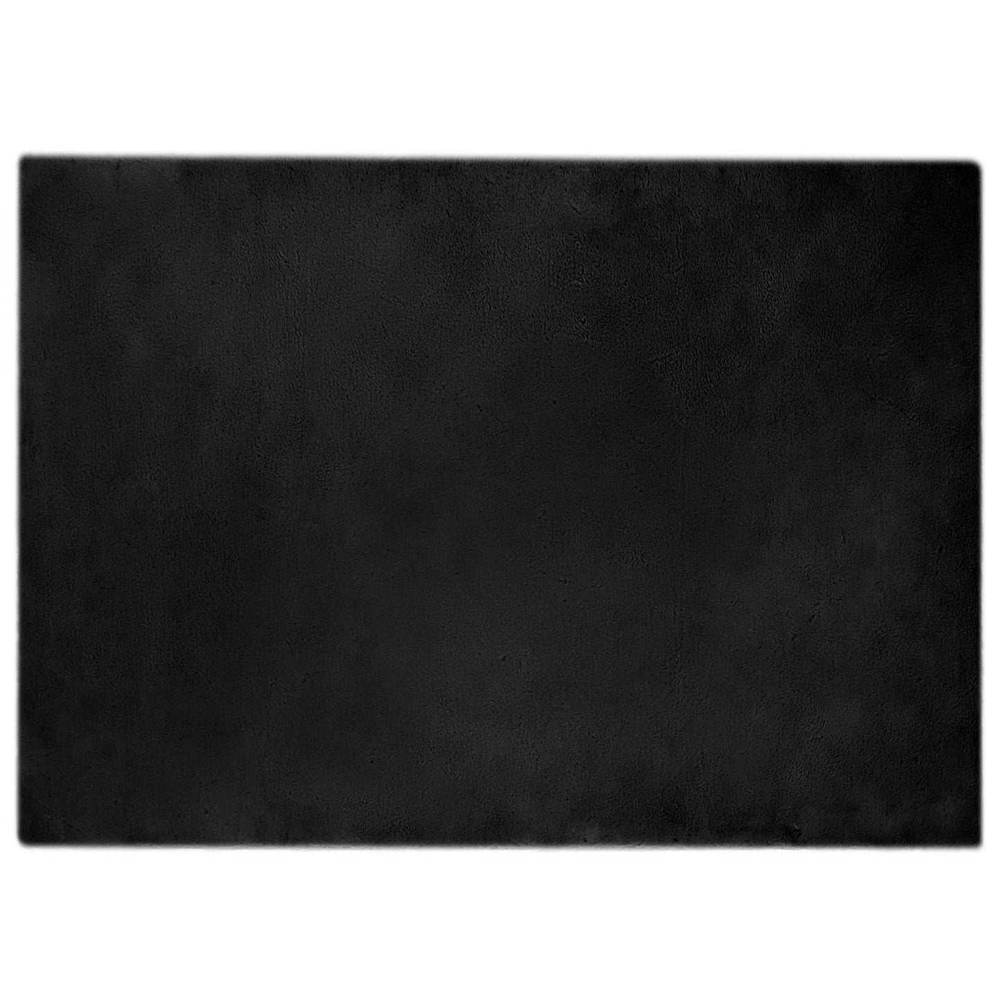 Skliikkerteppe i kunstig kaninpels OLITE Svart 240 x 340 cm