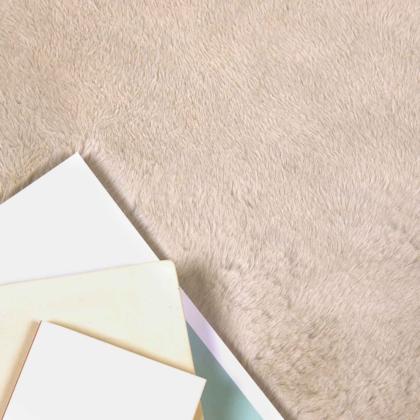 Skliikkerteppe i kunstig kaninpels OLITE Gråbrun 120 x 170 cm