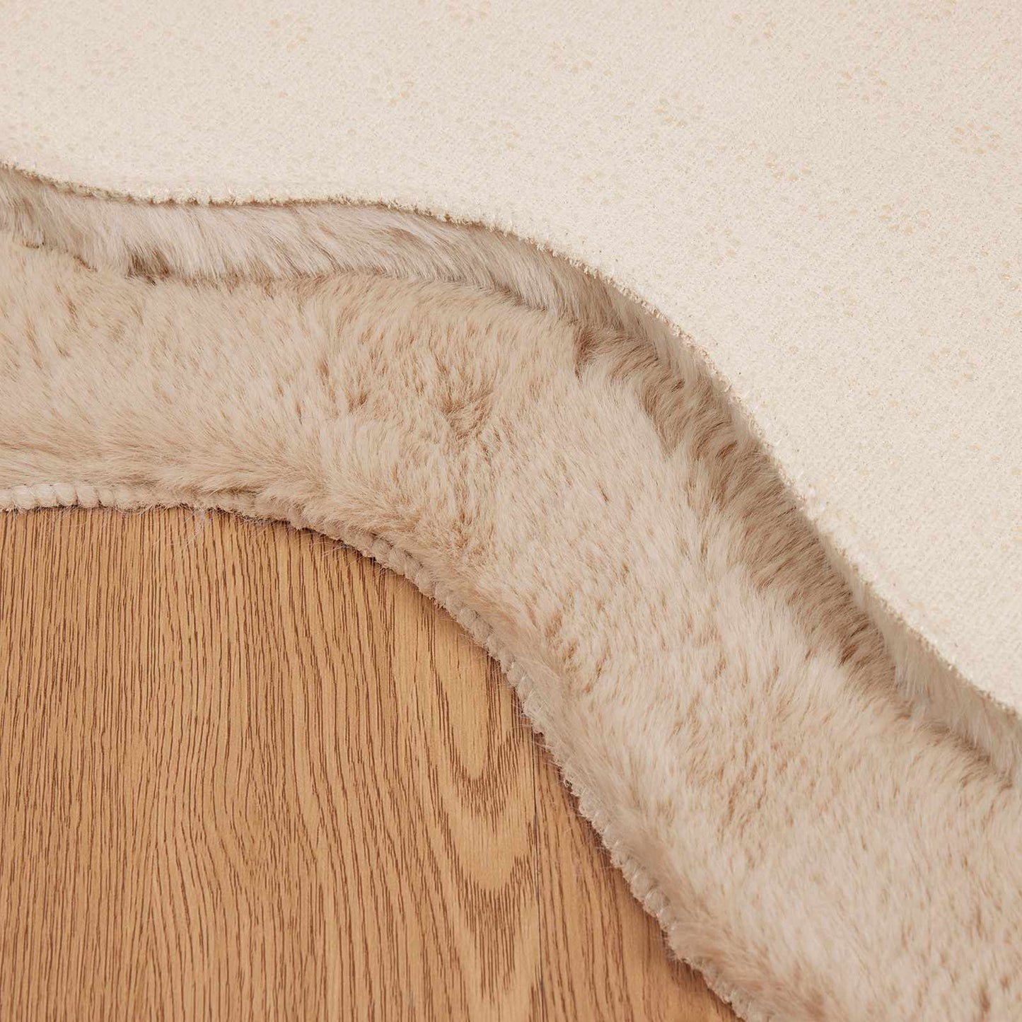 Skliikkerteppe i kunstig kaninpels OLITE Gråbrun 60 x 90 cm