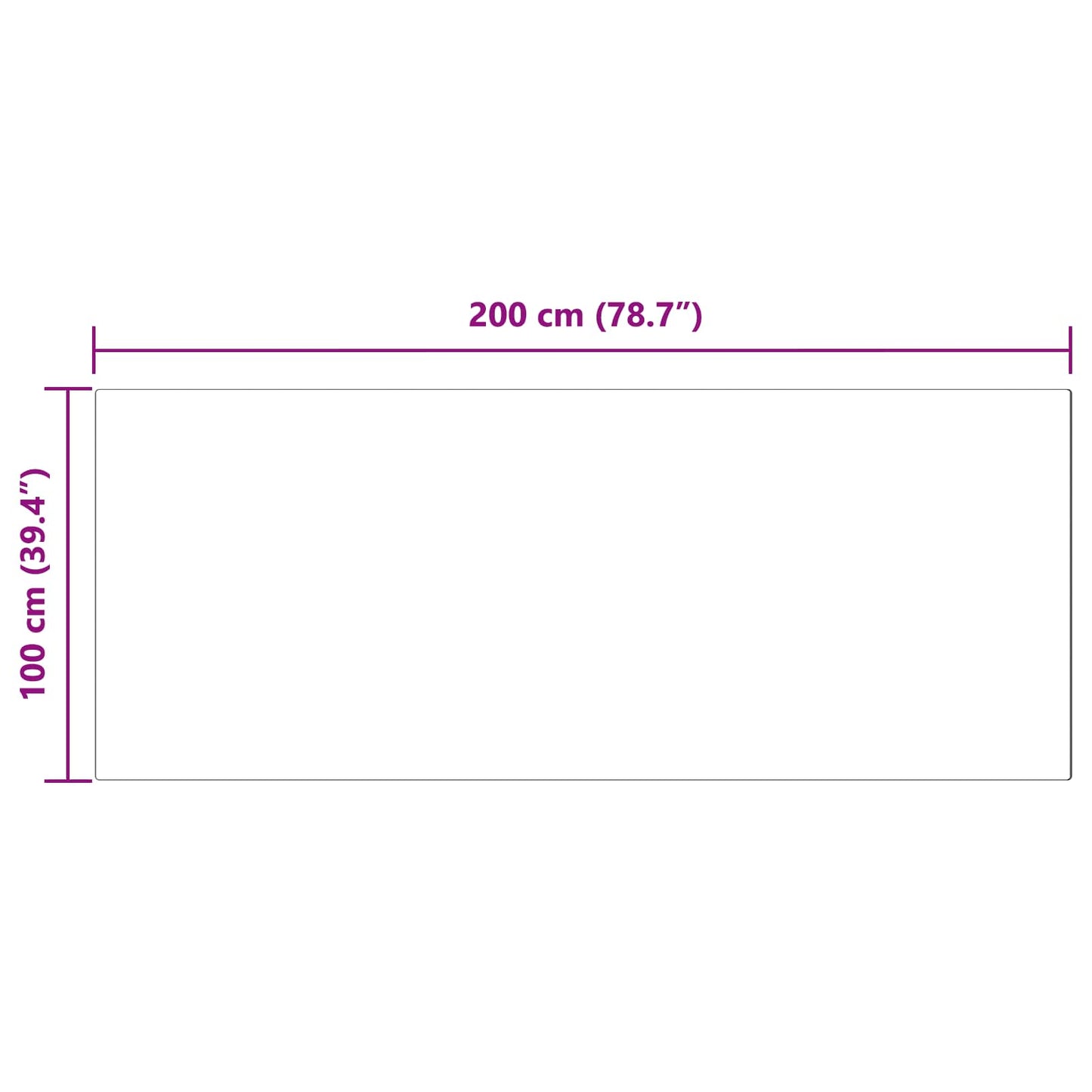 Skliikkerteppe i kunstig kaninpels OLITE Antrasitt 100 x 200 cm