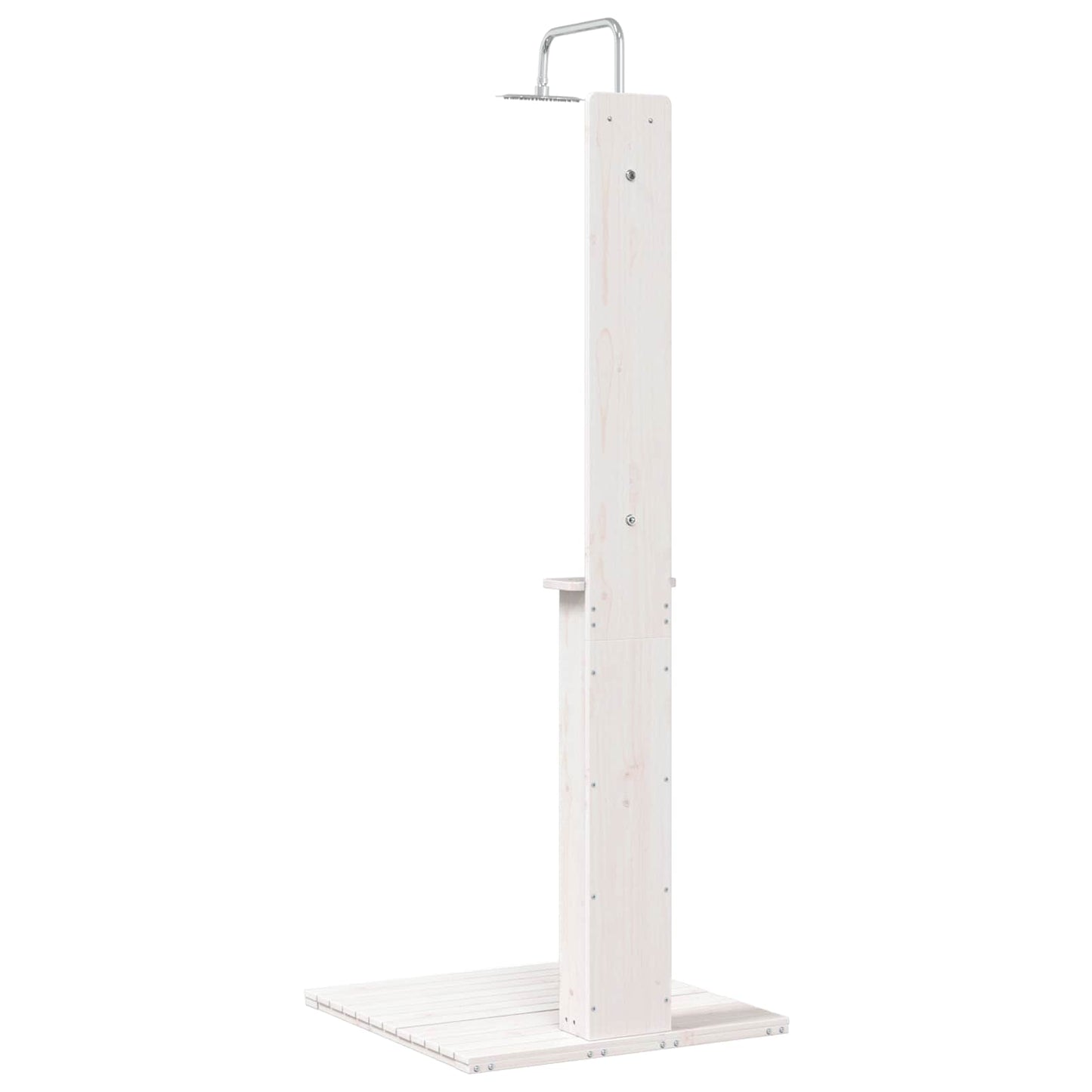 Utendørs dusj Hvit 75 x 76 x 217 cm Massiv furu