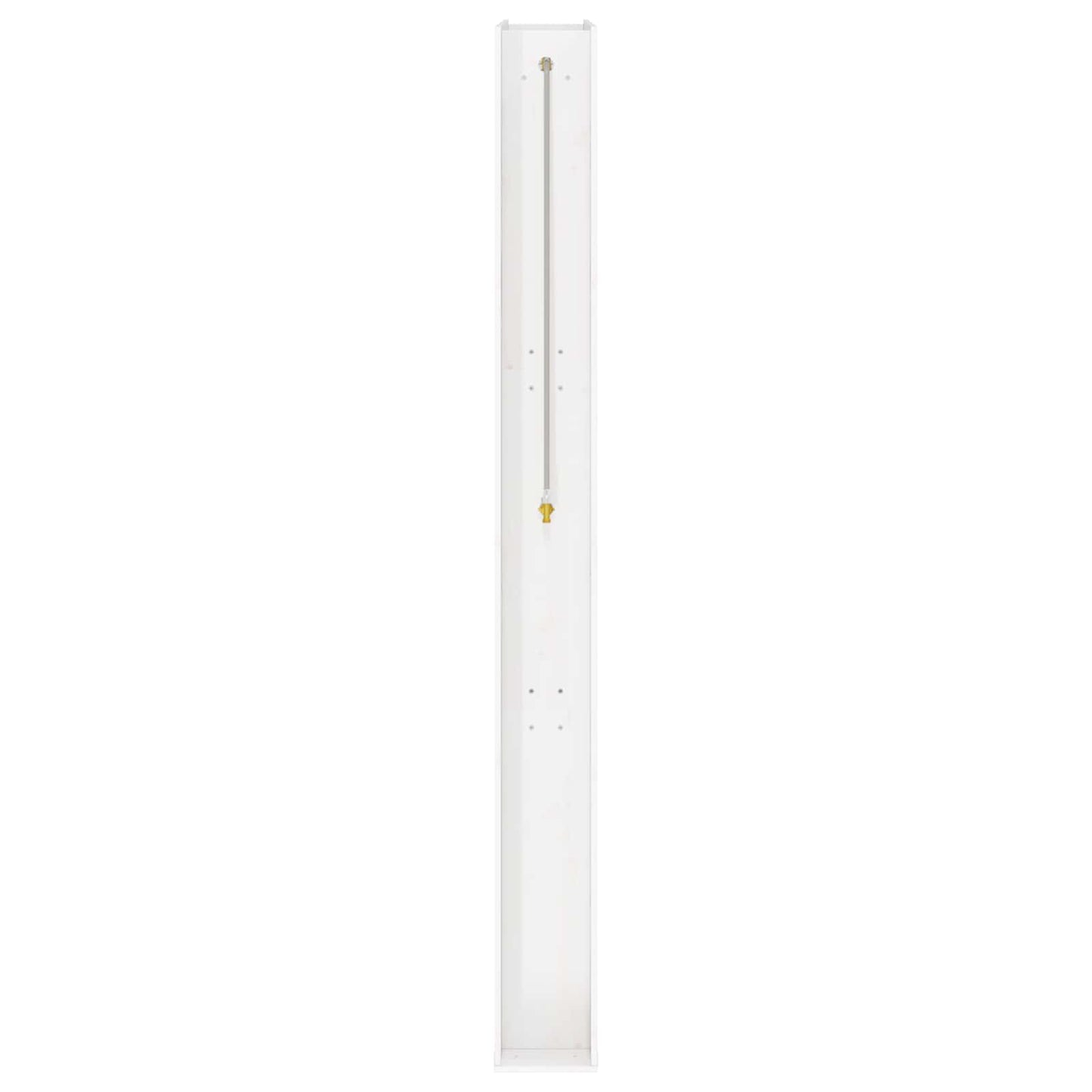 Utendørs dusj 226 cm Massivt furutre og rustfritt stål Hvit