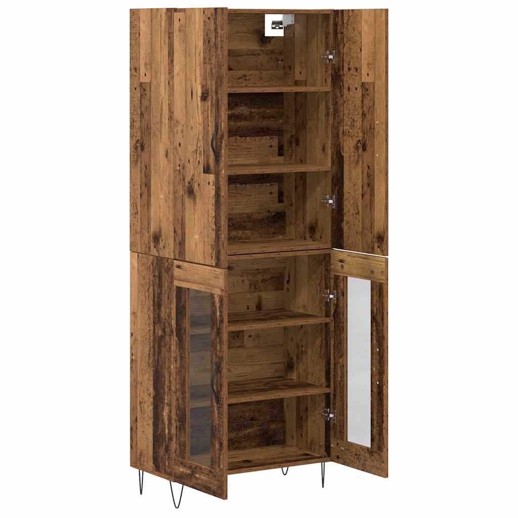 Høyskap 2 stk. Gammelt tre 69,5 x 34 x 180 cm Konstruert tre
