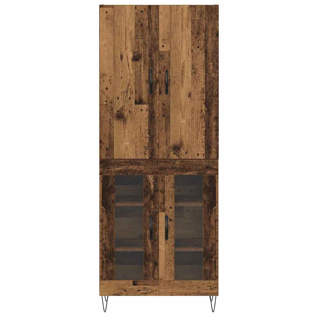 Høyskap 2 stk. Gammelt tre 69,5 x 34 x 180 cm Konstruert tre