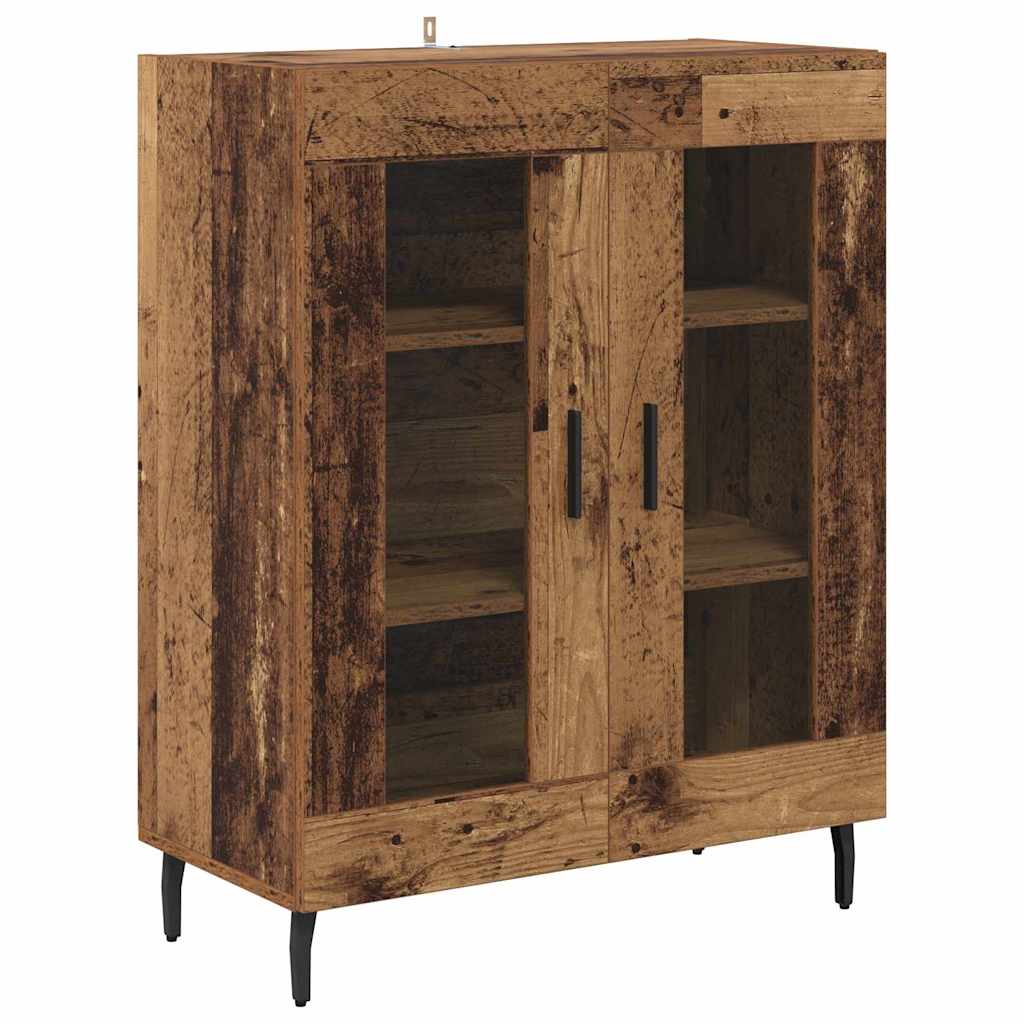 Høyskap Gamle tre 69,5 x 34 x 180 cm Sponplater og glass