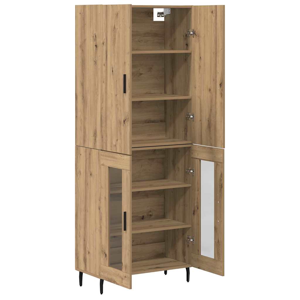 Høyskap 2 pcs Gamle tre 69,5 x 34 x 180 cm Konstruert tre