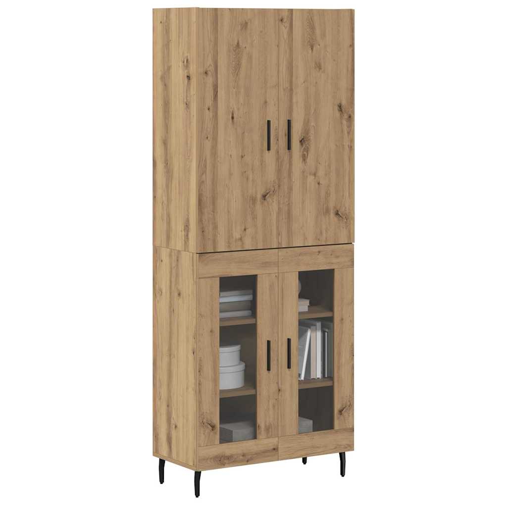 Høyskap 2 pcs Gamle tre 69,5 x 34 x 180 cm Konstruert tre