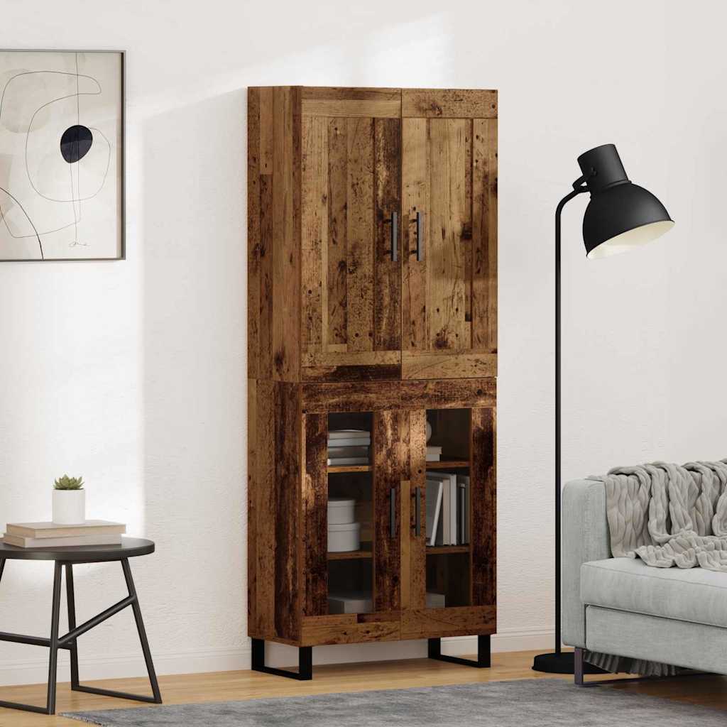 Høyskap Gammelt tre 69,5 x 34 x 180 cm Konstruert tre