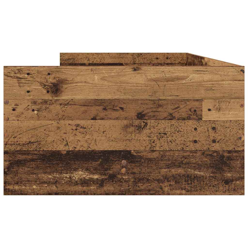 Sengestamme med skuff Gamle tre 90 x 200 cm Massiv furu