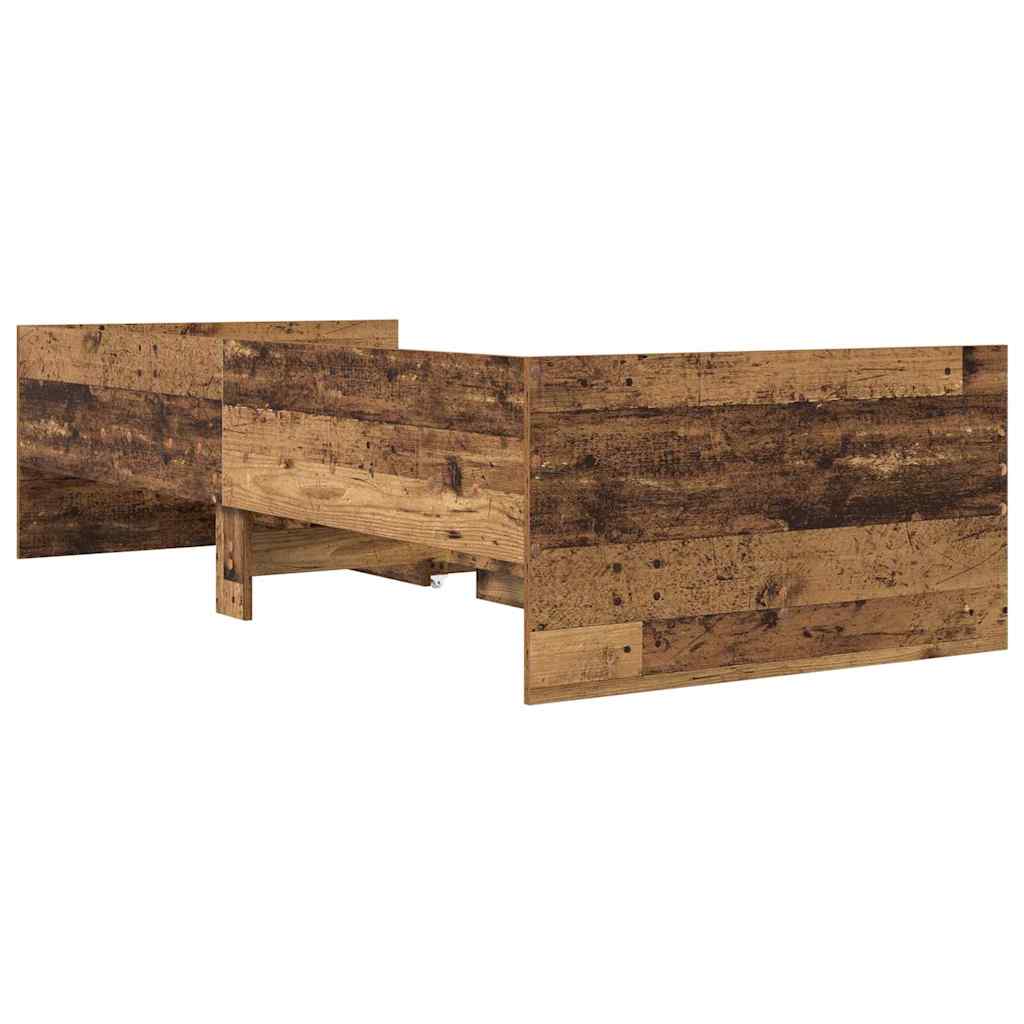 Sengestamme med skuff Gamle tre 90 x 190 cm Massiv furu