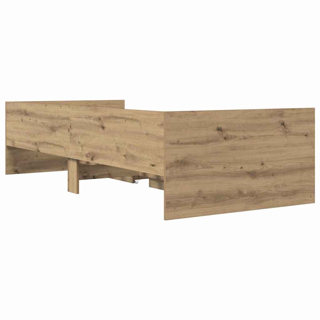 Sengestamme med skuff Artisan Eik 90 x 190 cm Massiv furu