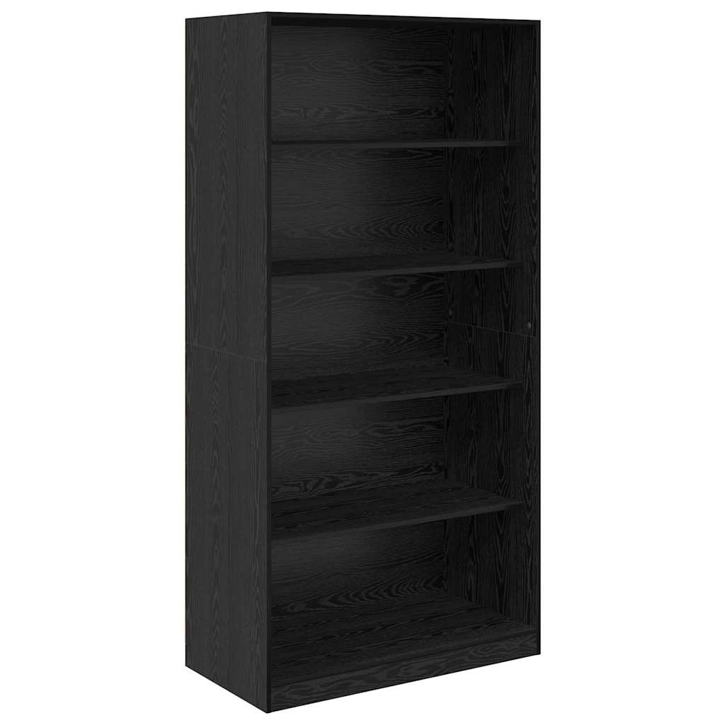 Garderobeskap Svart Eik 100 x 50 x 200 cm Konstruert tre