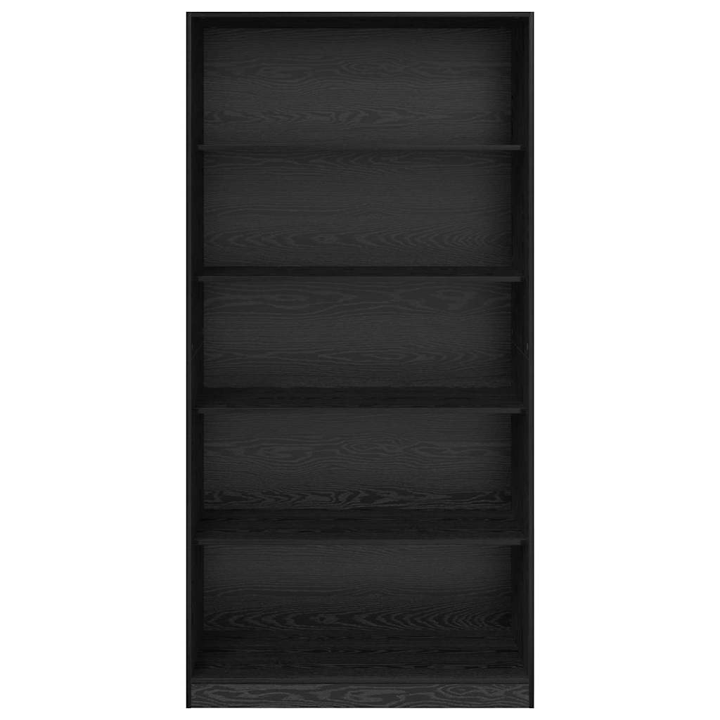 Garderobeskap Svart Eik 100 x 50 x 200 cm Konstruert tre