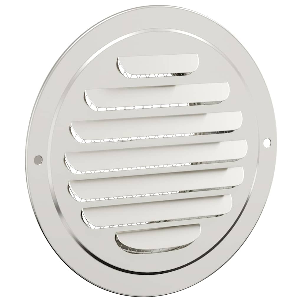 Luftventildeksler 4 pcs sølv 100 mm Rustfritt Stål