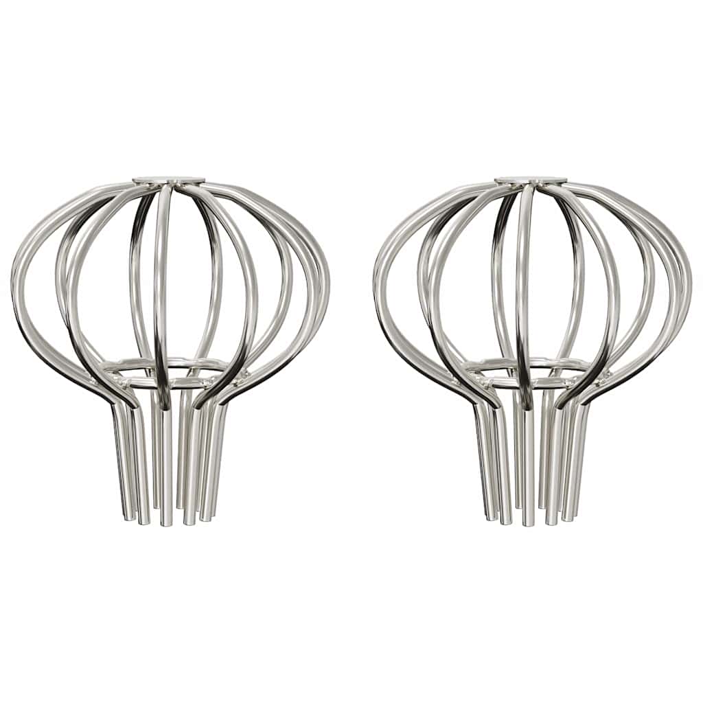 Bladbeskyttelse til takrenner 2 pcs sølv 50 mm Rustfritt Stål vidaXL