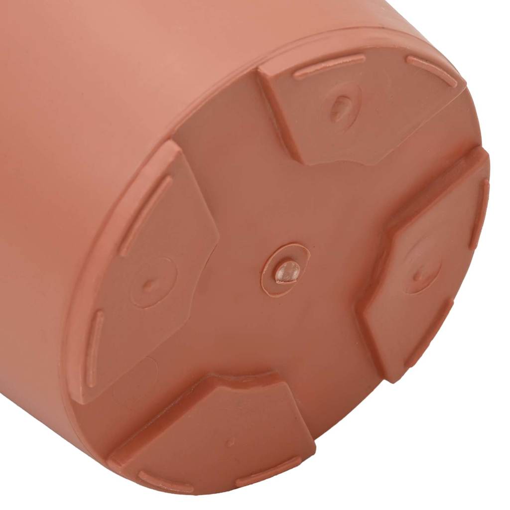 Rund Blomsterpotte 6 pcs Klinker Rød Ø 12,5 x 10 cm Plast