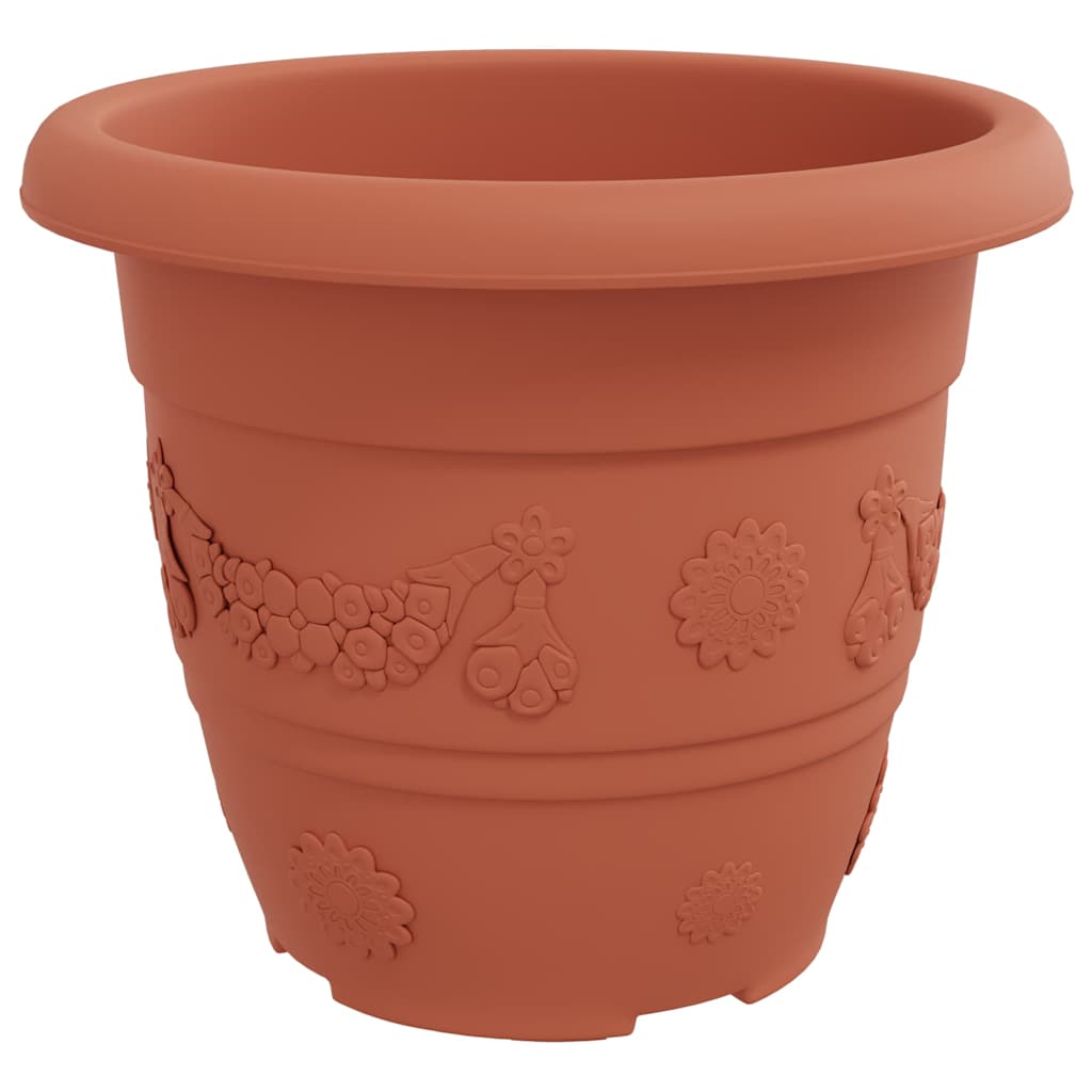 Rund Blomsterpotte 6 pcs Klinker Rød Ø 30 x 25 cm Plast