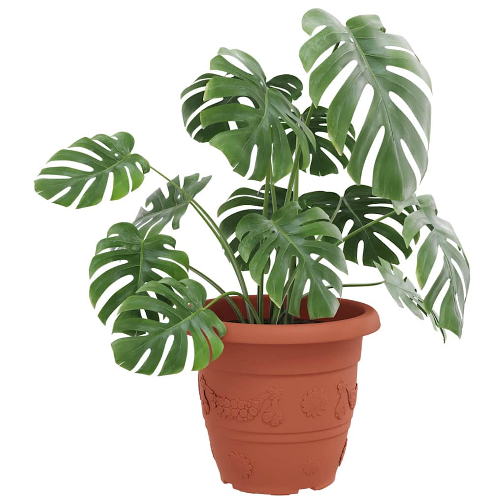 Rund Blomsterpotte 24 pcs Klinker Rød Ø 34 x 28 cm Plast