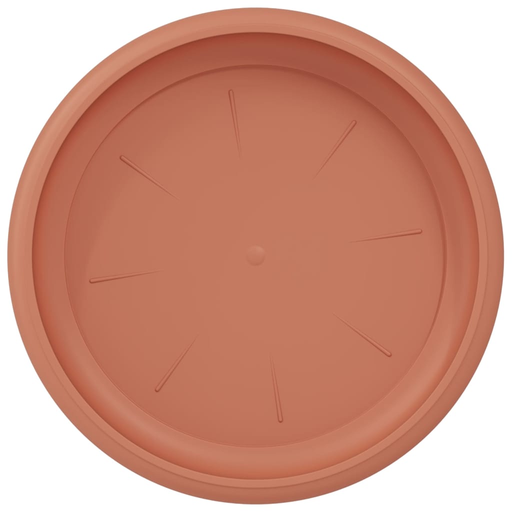 Rundt Blomsterbrett 6 pcs Klinker Rød Ø 14 x 2 cm Plast