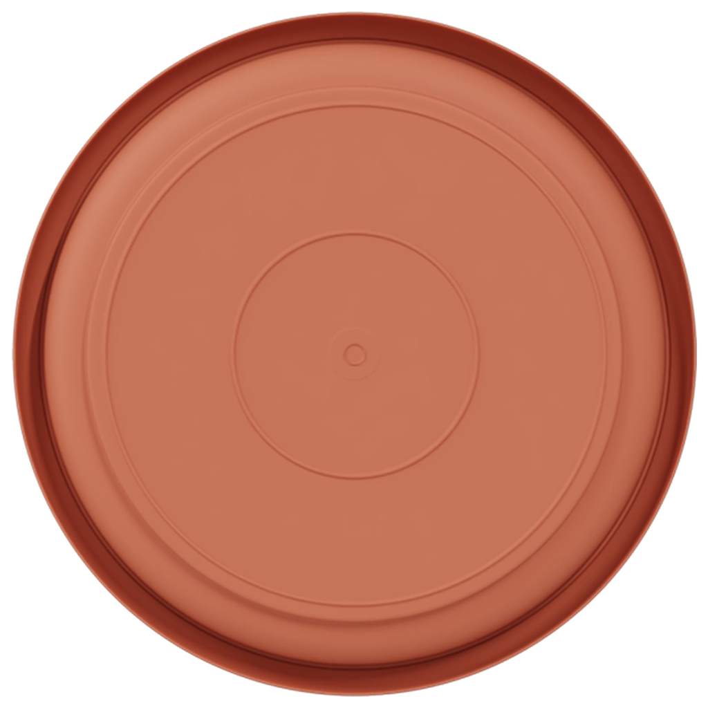 Rundt Blomsterbrett 6 pcs Klinker Rød Ø 17,5 x 2 cm Plast