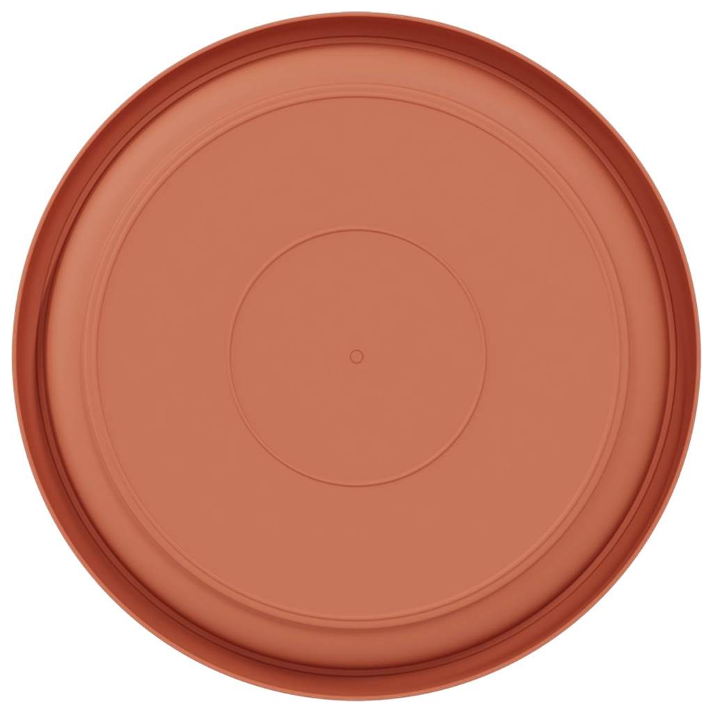 Rundt Blomsterbrett 6 stk. Klinker Rød Ø 21,5 x 2,5 cm Plast