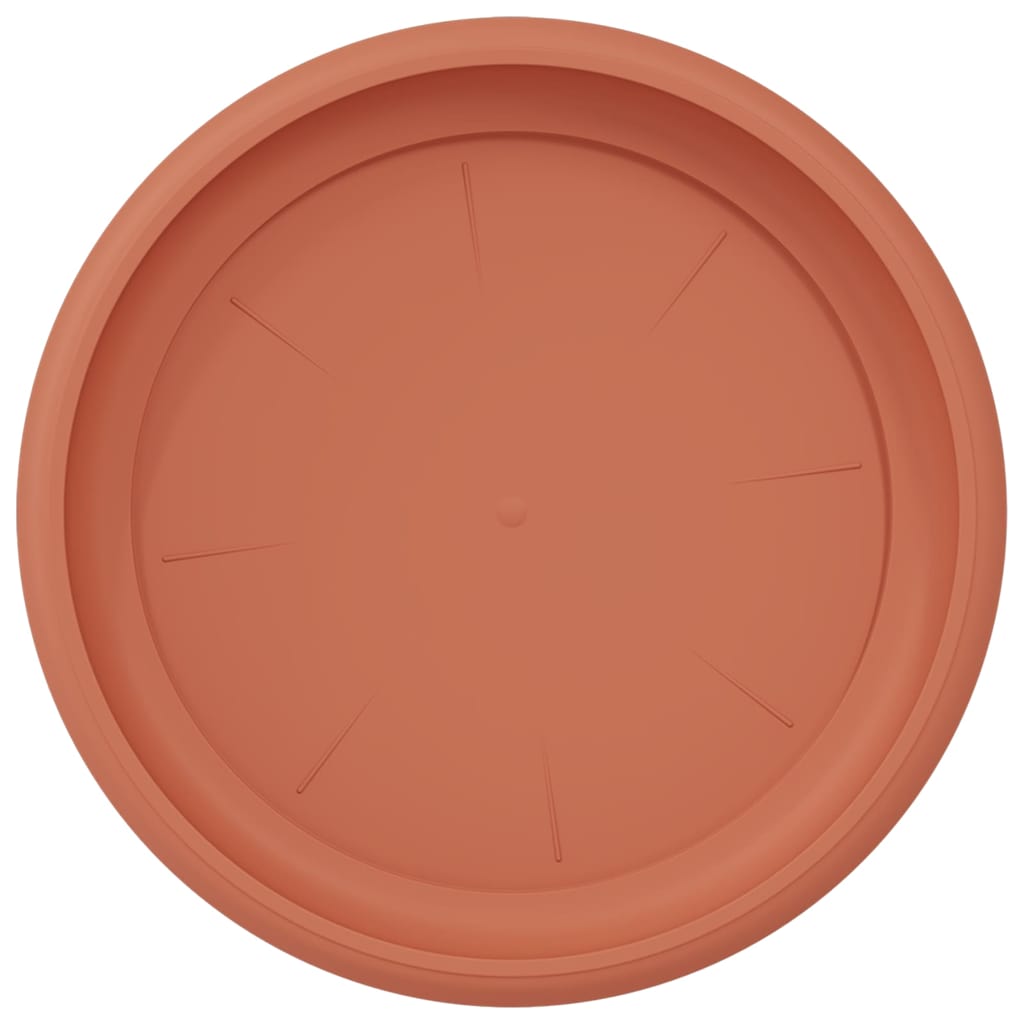 Rundt Blomsterbrett 24 pcs Klinker Rød Ø 23,5 x 2,5 cm Plast