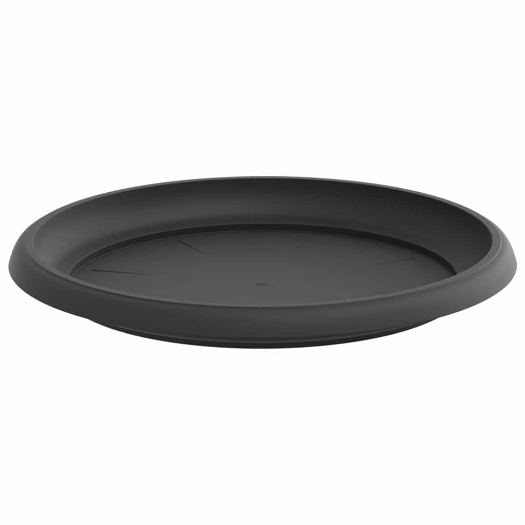 Rundt Blomsterbrett 24 pcs Svart Ø 23,5 x 2,5 cm Plast