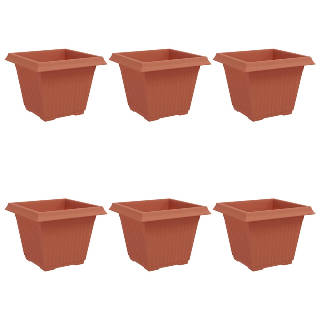 Firkantet Blomsterpotte 6 pcs Klinker Rød 43 x 43 x 33,5 cm