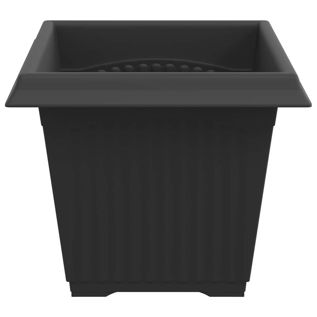 Firkantet Blomsterpotte 6 pcs Svart 20 x 20 x 16 cm Plast