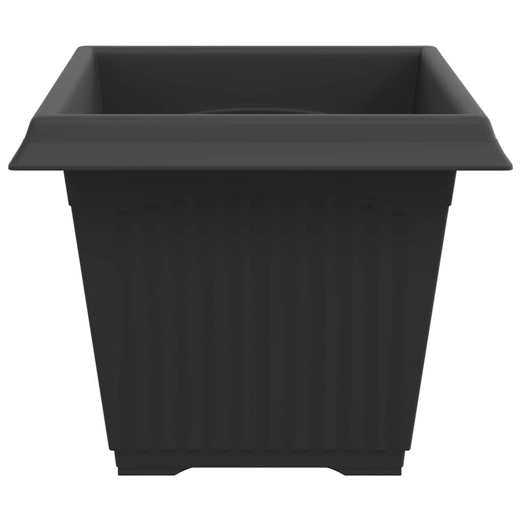 Firkantet Blomsterpotte 6 pcs Svart 28,5 x 28,5 x 22 cm Plast