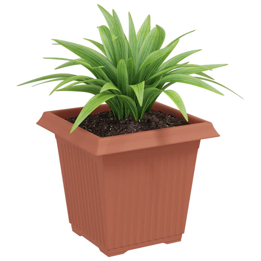 Firkantet Blomsterpotte 24 pcs Klinker Rød 16 x 16 x 14 cm