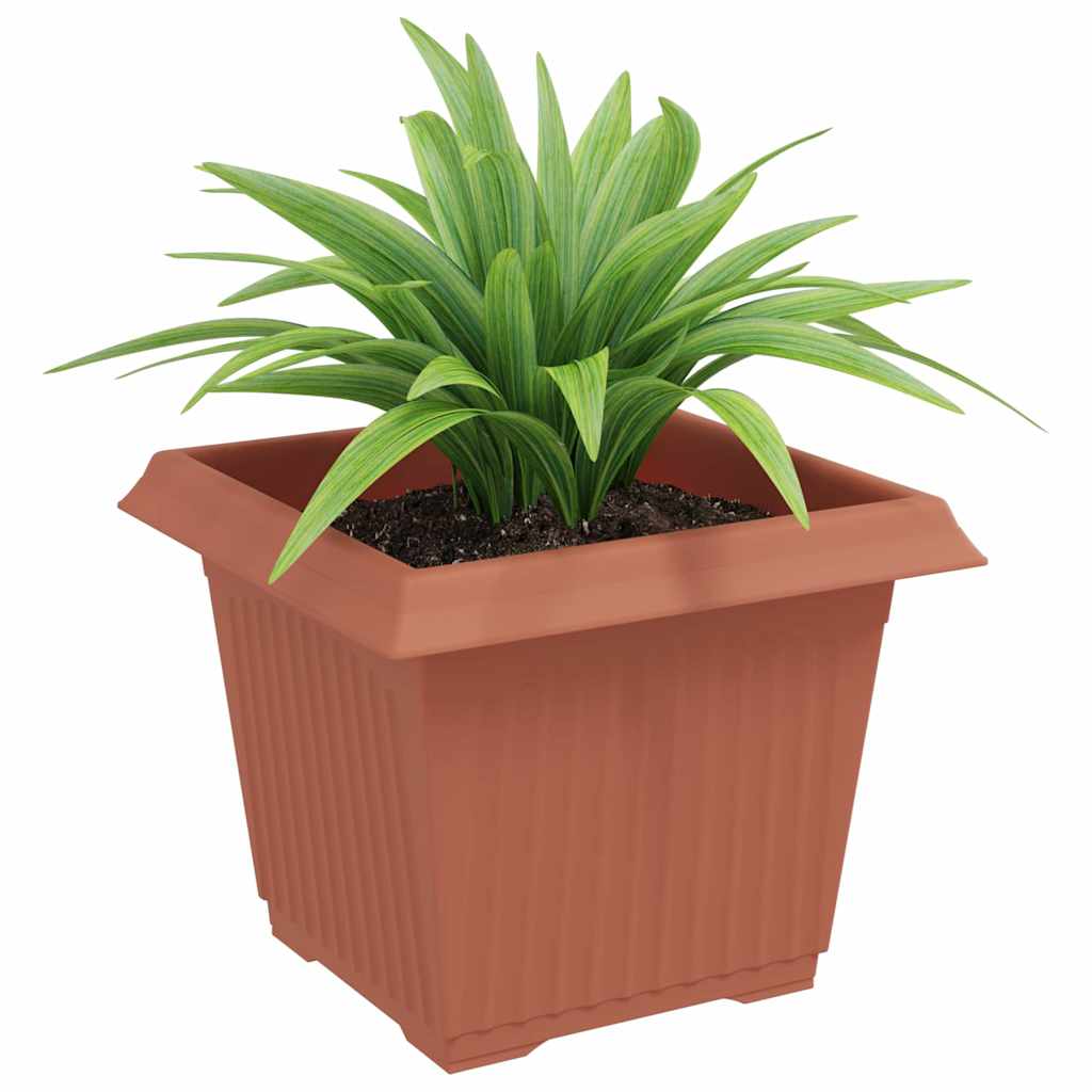 Firkantet Blomsterpotte 24 pcs Klinker Rød 23 x 23 x 17,5 cm