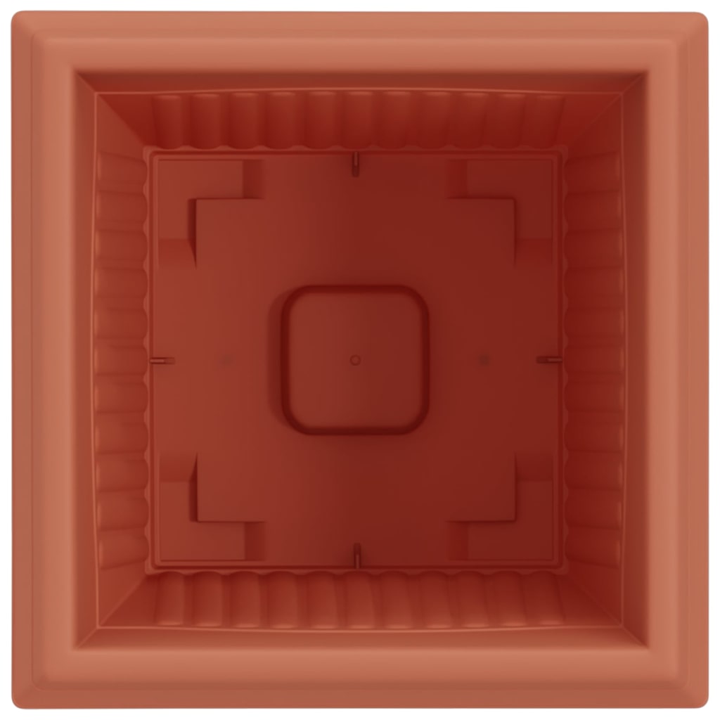 Firkantet Blomsterpotte 24 pcs Klinker Rød 28,5 x 28,5 x 22 cm