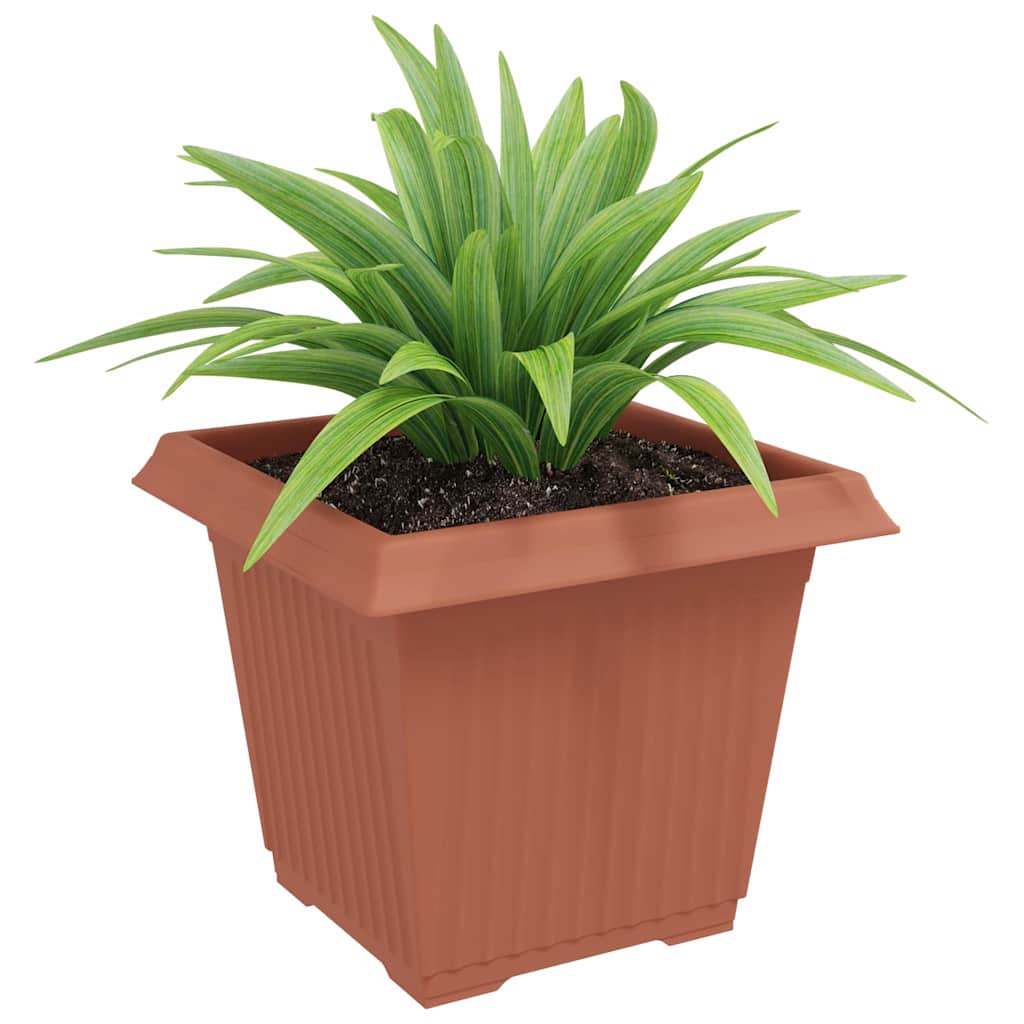 Firkantet Blomsterpotte 24 pcs Klinker Rød 33 x 33 x 26 cm