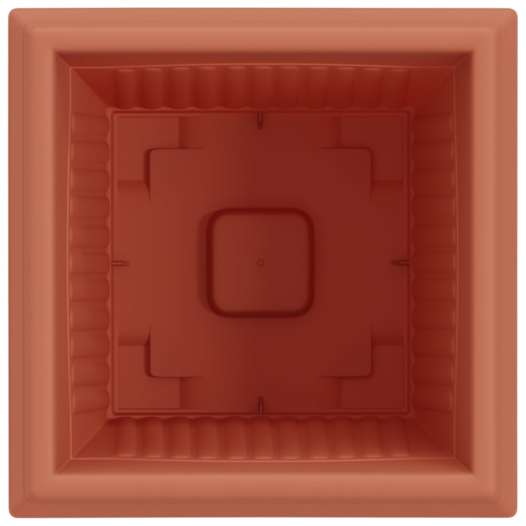 Firkantet Blomsterpotte 24 pcs Klinker Rød 33 x 33 x 26 cm