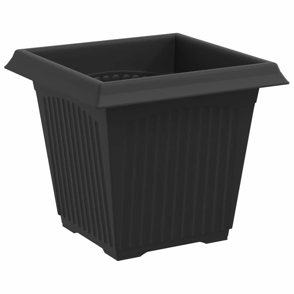 Firkantet Blomsterpotte 24 pcs Svart 16 x 16 x 14 cm Plast