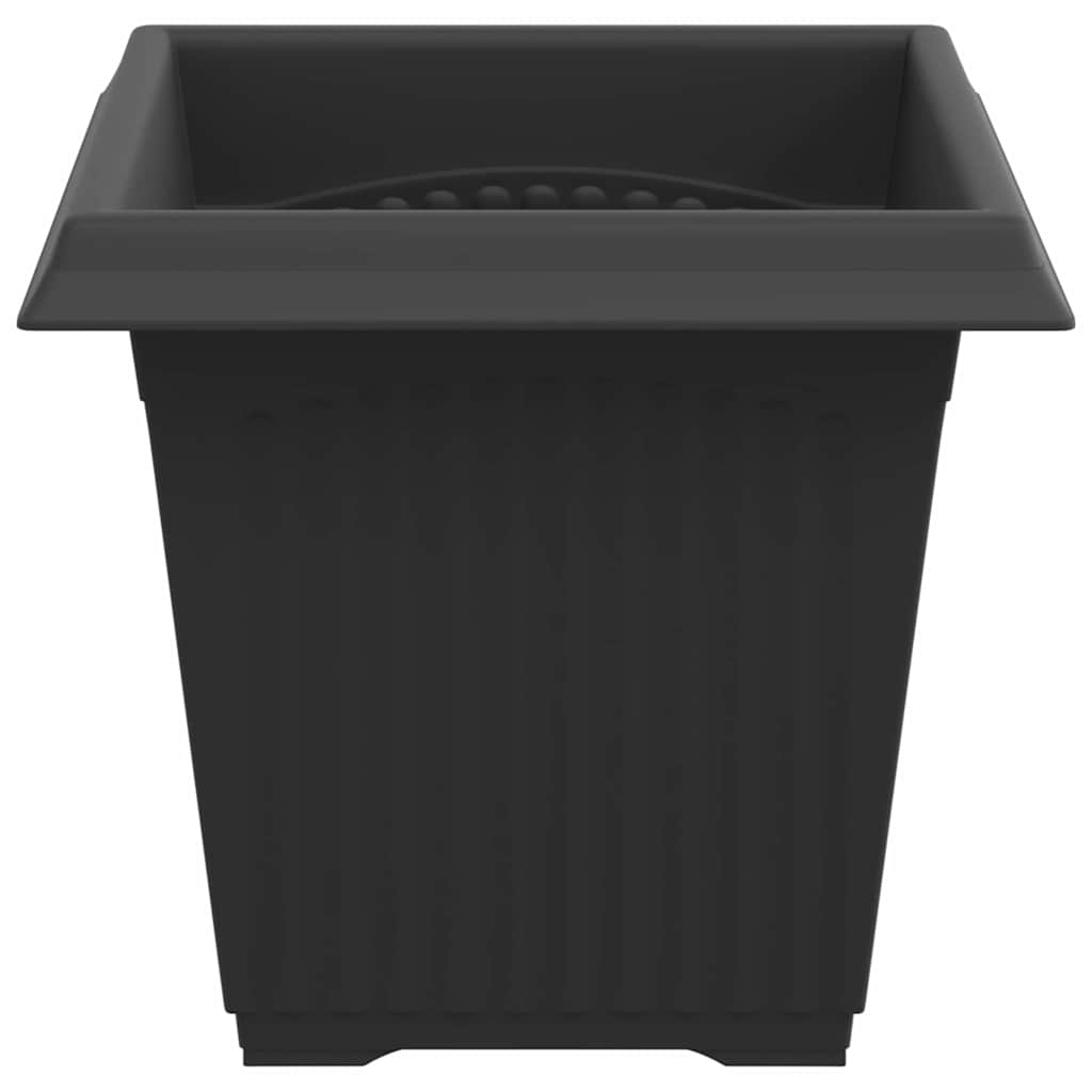 Firkantet Blomsterpotte 24 pcs Svart 16 x 16 x 14 cm Plast