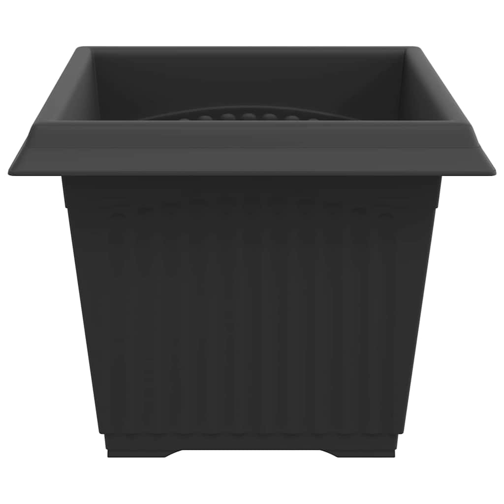 Firkantet Blomsterpotte 24 pcs Svart 23 x 23 x 17,5 cm Plast