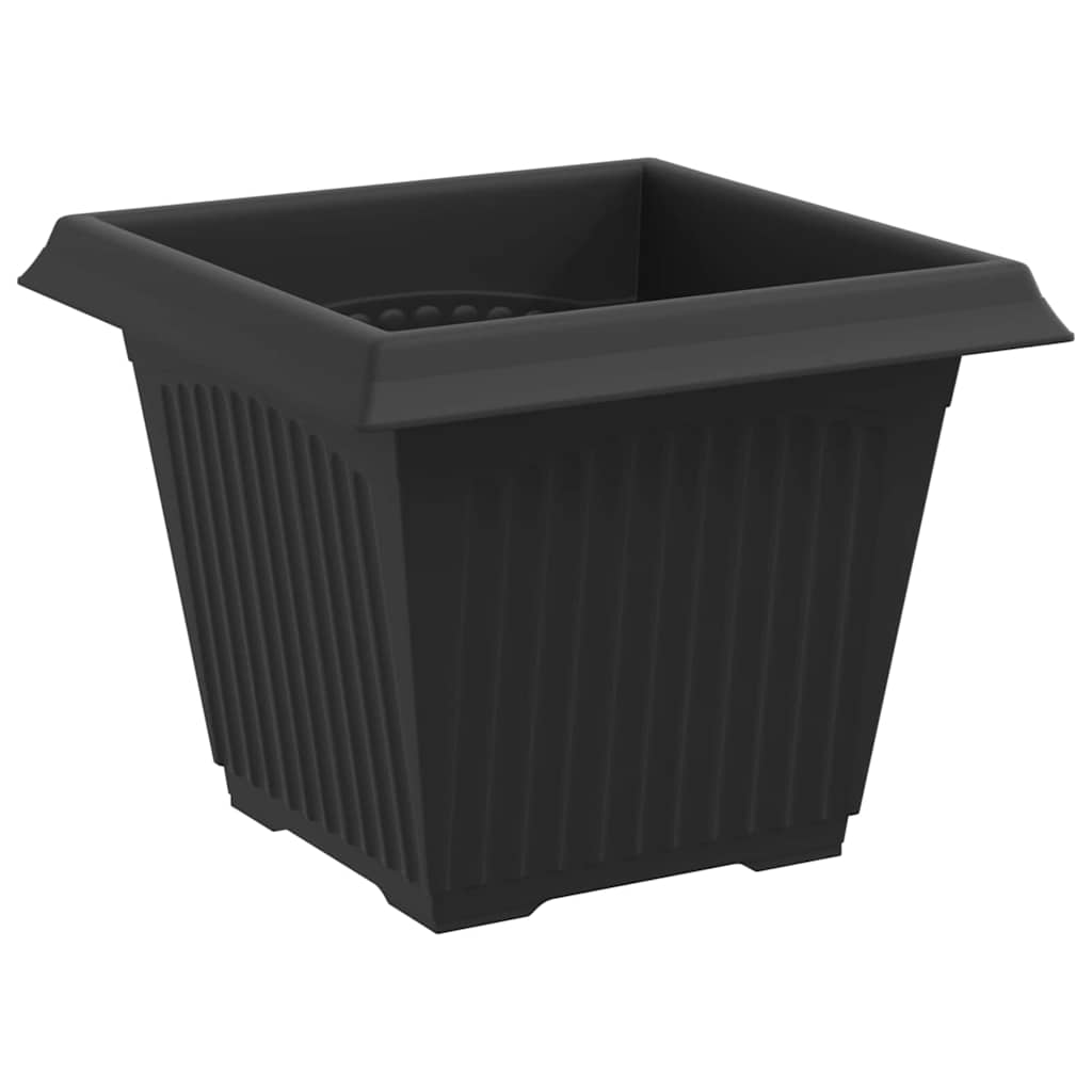 Firkantet Blomsterpotte 24 stk. Svart 33 x 33 x 26 cm Plast