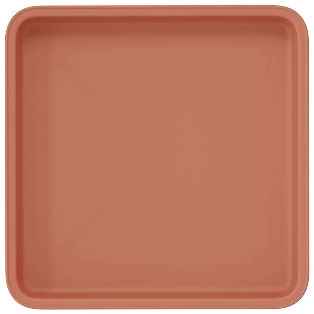 Firkantet Blomsterbrett 6 pcs Klinker Rød 18 x 18 x 2 cm Plast