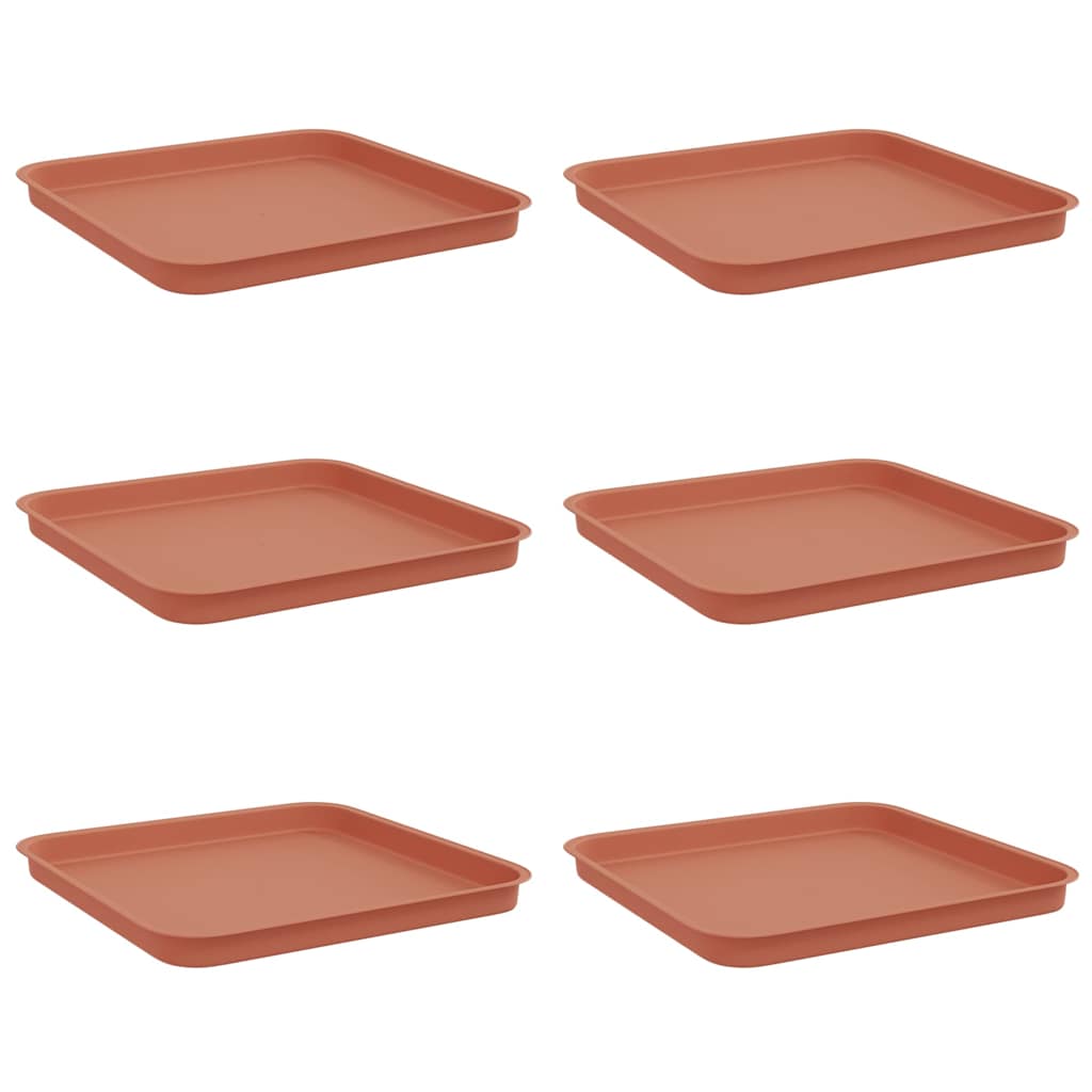 Firkantet Blomsterbrett 6 pcs Klinker Rød 32 x 32 x 2,5 cm